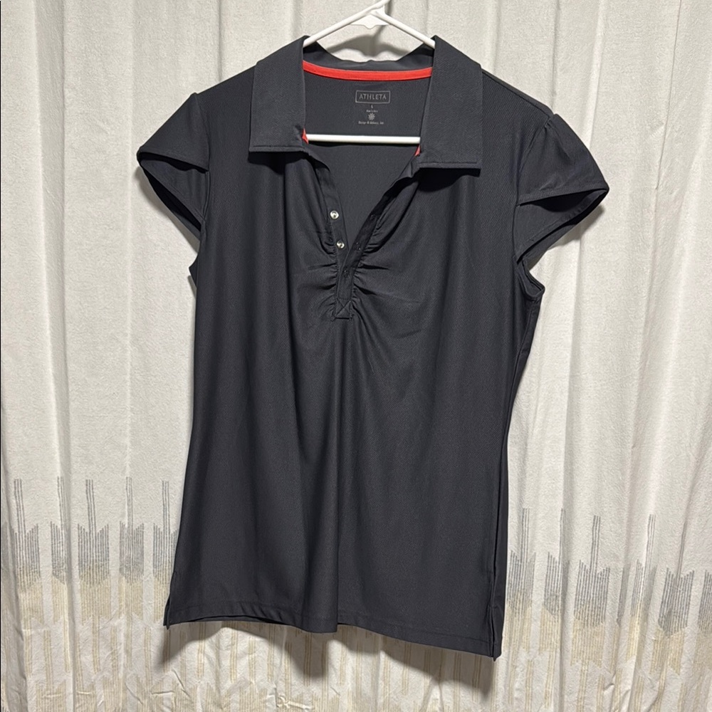 Dark Gray Women's Polo Tee
